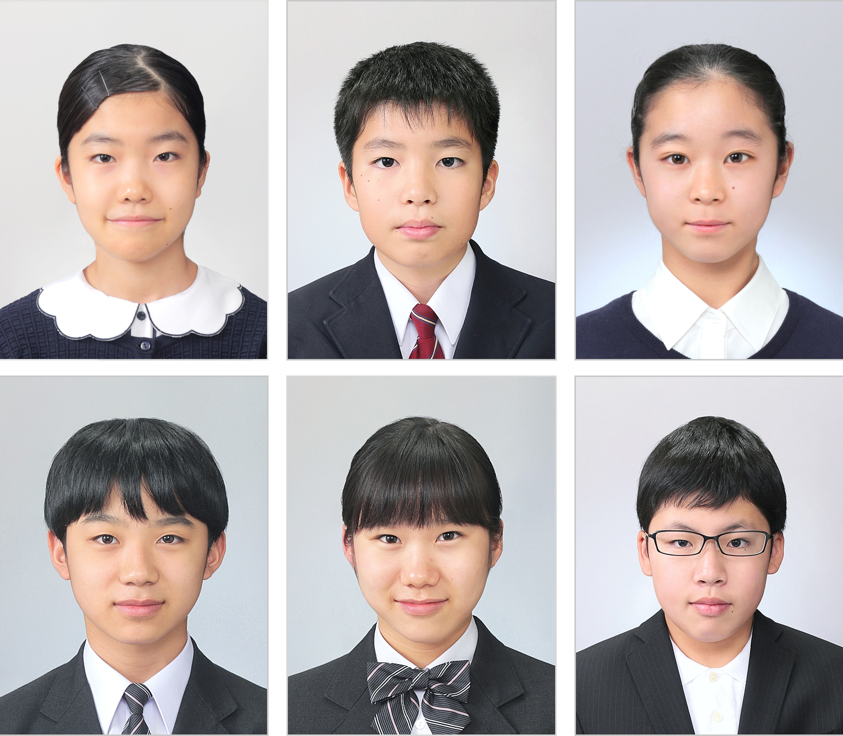中学校受験写真の撮影例